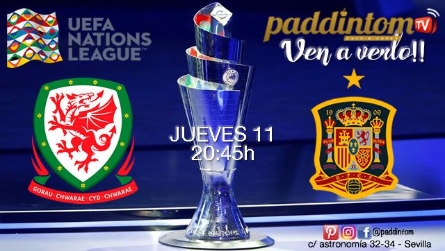 UEFA Nations League. Gales - España Jueves 11 de Octubre a las 20:45