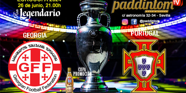 EUROCOPA Alemania 2024. Fase final. Jornada 13. Miércoles 26 de Junio, Ucrania - Bélgica a las 18.00h, Eslovaquia - Rumanía a las 18.00h, Georgia - Portugal a las 21.00h y República Checa - Turquía a las 21.00h. Disfruta de nuestra promoción de tu copa de Ron Añejo ORO de Legendario con tu grupo de amigos en nuestras pantallas de TV en Paddintom Café & Copas