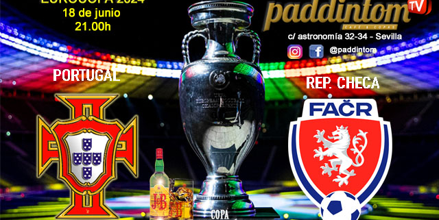 EUROCOPA Alemania 2024. Fase final. Jornada 5. Martes 18 de Junio, Turquía - Georgia a las 18.00h y Portugal - República Checa a las 21.00h. Ven a verlos a Paddintom Café & Copas