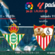 Jornada 19 Liga EA Sports 1ª División 2025. Fútbol en Paddintom por TV. Sábado 11 de enero, Valladolid - Betis a las 16,15h y Sevilla - Valencia a las 21,00h por TV. Disfruta de nuestra promoción de tu copa de Ron Añejo ORO de Legendario con tu grupo de amigos en nuestras pantallas de TV en Paddintom Café & Copas