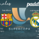 Supercopa de España 2025. Semifinales. Miércoles 8 de Enero, Athletic club Bilbao - Barcelona a las 20.00h y Jueves 9 de Enero, Real Madrid - Mallorca a las 20.00h. Disfruta de todos los partidos con tu grupo de amigos en nuestras pantallas de TV en Paddintom Café & Copas